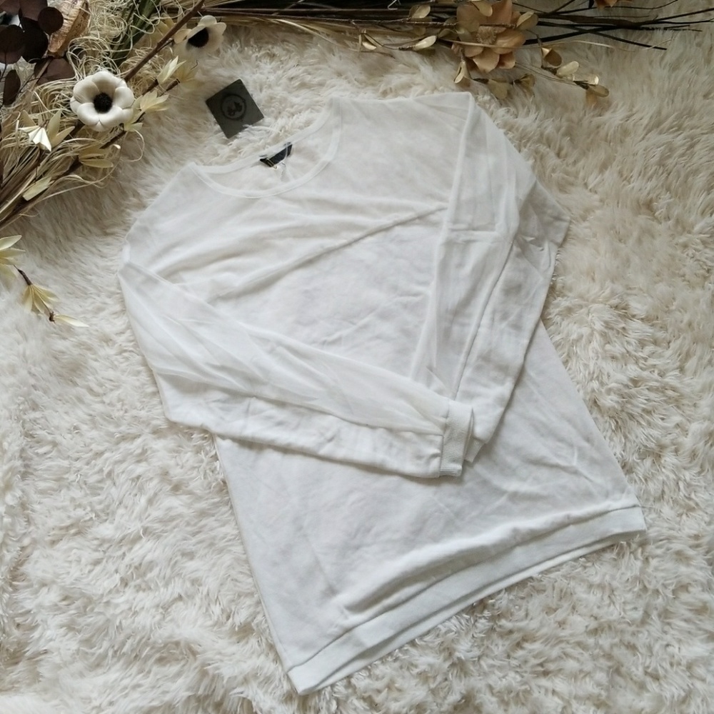 TOV Sheer Top Long Sleeve Shirt